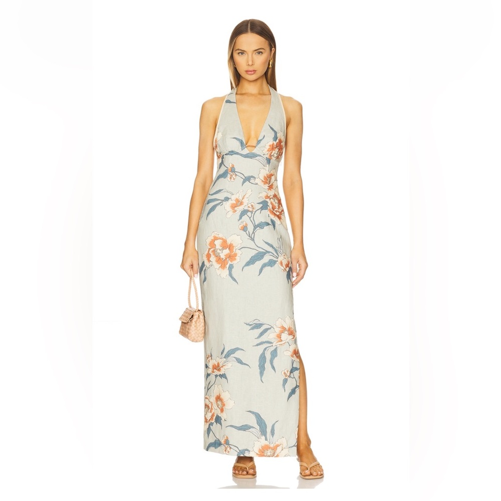 SIR - Roisin Halter Midi Dress in Bloom Floral